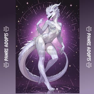 Dragon Fursona Adopt – Unique Anthro Character for Adoption – Furry Fantasy OC – One of a Kind Female Dragon – Scalie, Digital Character Art