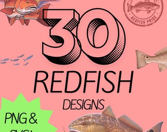 30 diseños de gallineta nórdica: arte de pesca costera (descarga digital PNG SVG)