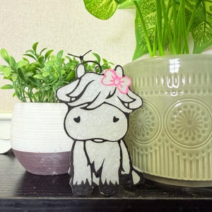 cow with bow car freshie | car freshies | car air freshener | air freshener | hanging car air freshener | car freshy | smelly
