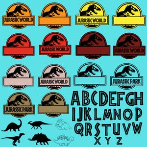 Jurassic Park Svg, Jurassic World Park, Dinosaur Svg, Jurassic Park Clipart, Jurassic Font Svg, Dinosaur t-rex Svg,Baby Dinosaur Cricut File