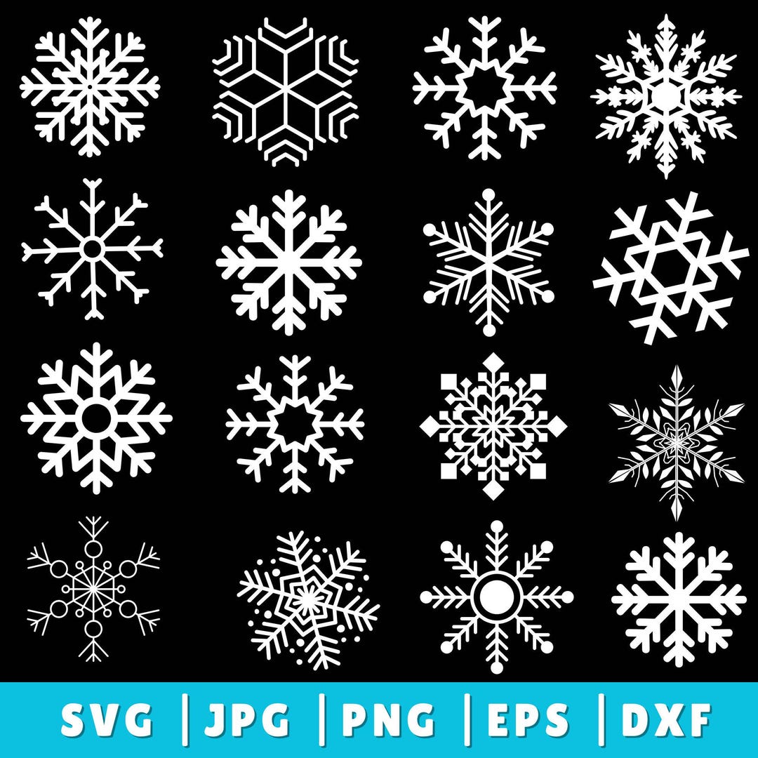 15 Snowflake SVG Bundle,snowflakes for Digital Download,winter SVG ...