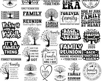 Albero genealogico della riunione di famiglia 2025 SVG PNG, Le nostre radici sono profonde, Disegni SVG per l'albero genealogico, Riunione di famiglia SVG, Famiglia SVG, Magliette per la riunione di famiglia, Cricut