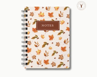 Herbst Blätter Spiralblock | Briefpapier | Natur Zeitschrift | Herbst Back to School Geschenk