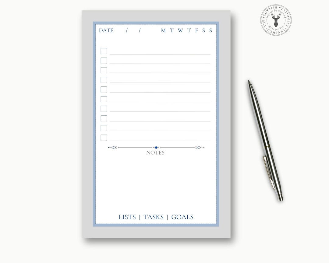 Personalized Daily Notepad | Task Planner, 50/100 Sheet - Etsy