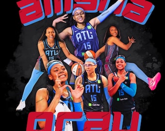 Allisha Gray Atlanta Dream Art, WNBA Collage (Digital Download) PNG