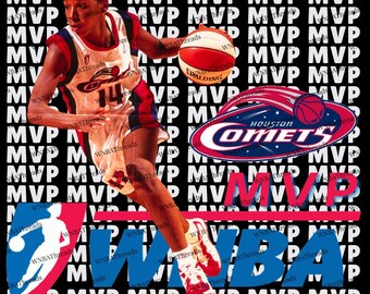 Cynthia Cooper Houston Comets MVP Collage Graphic (Digital Download) PNG