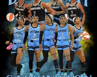 Dijonai Carrington Collage, WNBA Chicago Sky Art (Digital Download) PNG