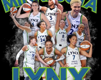 Minnesota Lynx Team Collage Graphic, WNBA Art (Digital Download) PNG
