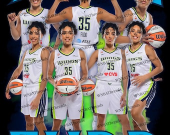 Azzi Fudd Collage, WNBA Dallas Wings Art (Digital Download) PNG