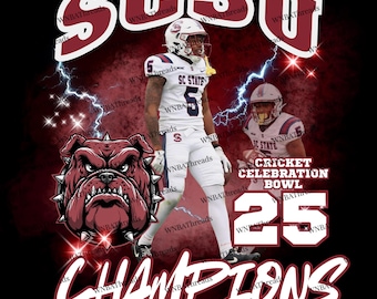South Carolina State University Bulldogs Cricket Bowl Champions SCSU 2025 PNG | Football Digital Download