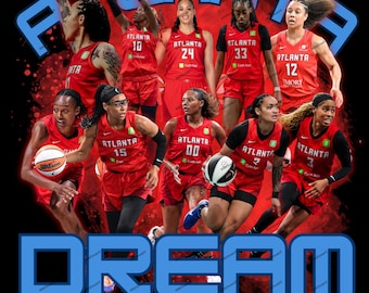 Atlanta Dream WNBA Collage, Basketball Team Art (Digital Download) PNG