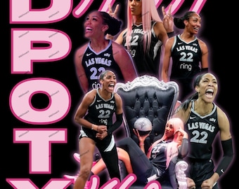 A'ja Wilson Las Vegas Aces DPOTY Collage Graphic (Digital Download) PNG
