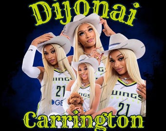 DiJonai Carrington Dallas Wings PNG, WNBA Digital Art (Digital Download)