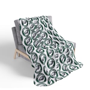 Philadelphia Eagles Fleece Sherpa Decke, Perfekt für kühle Abende, NFL Fans Geschenk, Wohnkultur, Super Bowl Partys, weiche Decke