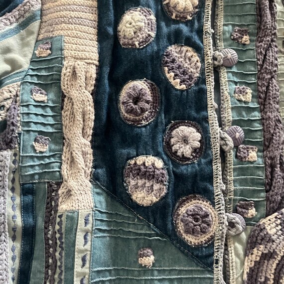 Coldwater Creek Patchwork Crochet Jacket – Vintag… - image 6