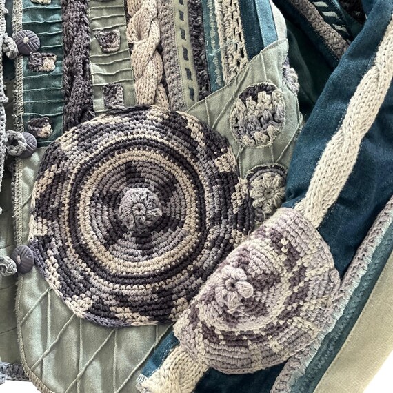 Coldwater Creek Patchwork Crochet Jacket – Vintag… - image 4