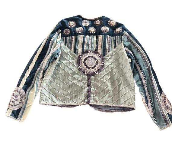 Coldwater Creek Patchwork Crochet Jacket – Vintag… - image 2