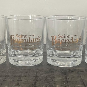Saint Brendan’s Irish Cream Liqueur Glasses – Set of 3 – 7 oz Whiskey Tumblers