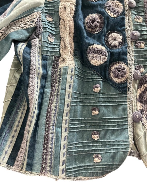 Coldwater Creek Patchwork Crochet Jacket – Vintag… - image 8