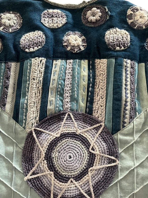 Coldwater Creek Patchwork Crochet Jacket – Vintag… - image 18