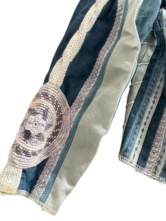 Coldwater Creek Patchwork Crochet Jacket – Vintag… - image 12