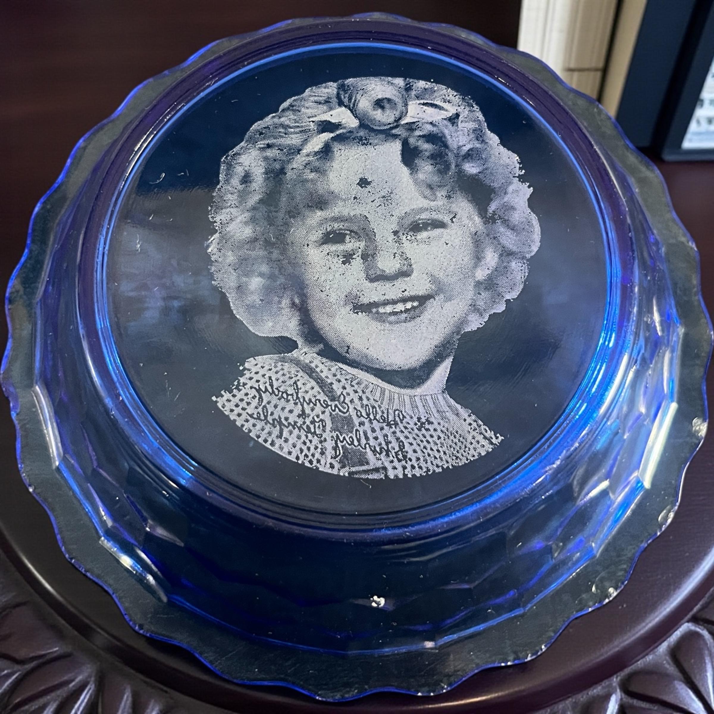 IRA Roberts　カンサイ　グラス　1978年製　女　プリント　鏡　ミラー Shirley Temple Glassware - Etsy