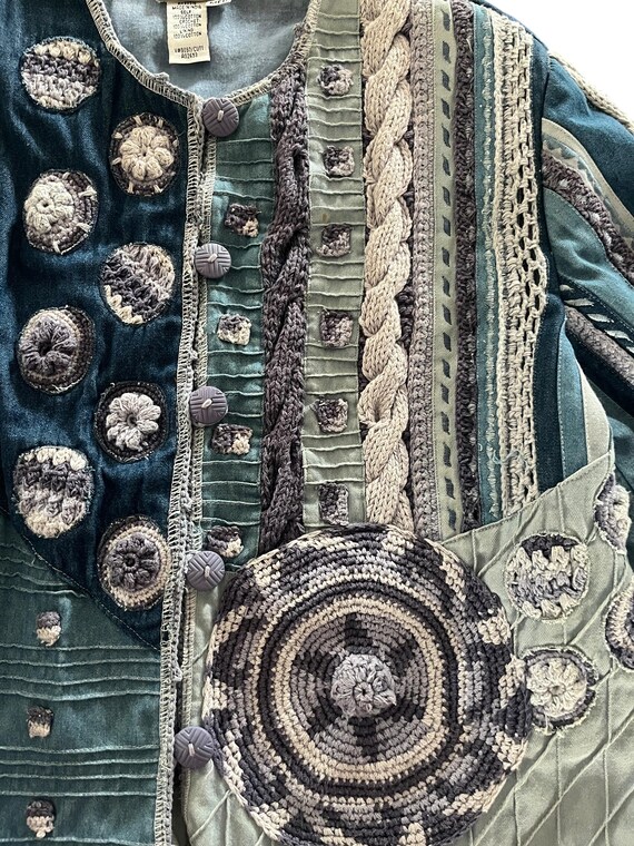 Coldwater Creek Patchwork Crochet Jacket – Vintag… - image 17