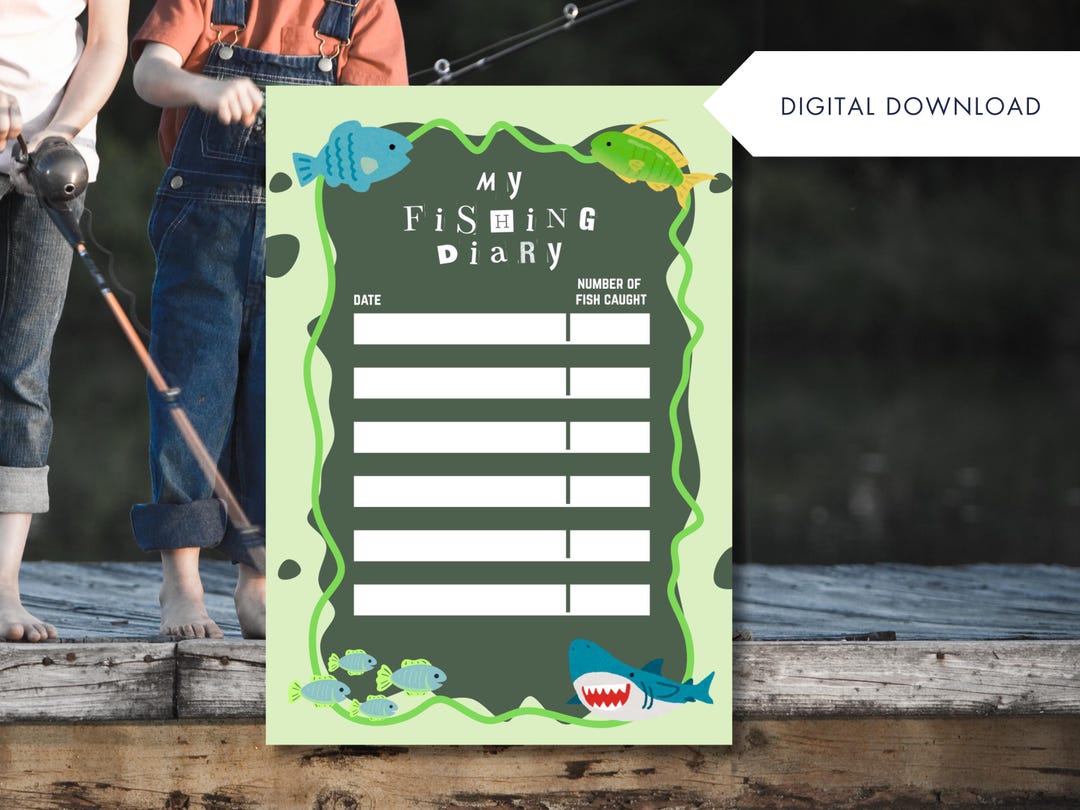 Kids Fishing Diary | Printable Fishing Log for Children | Instant ...