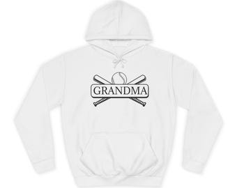 Grandma Baseball Hoodie | Silhouette Back Design, Play Like A Lady