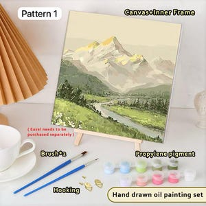 20x20cm DIY Paint-by-Numbers Kit – Creative Painting for Kids and Adults – Easy Art Project and Gift Idea