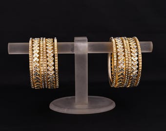Armreifen Set, indische Armreife, Kundan Schmuck, Brautschmuck, kundan Armreife, Hochzeit Zubehör, Geschenk für sie