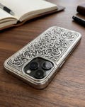 Handmade German Silver Embossed iPhone Case - Vintage Style Silver Floral iPhone Case iphone 15,16 & 17 Series product logo