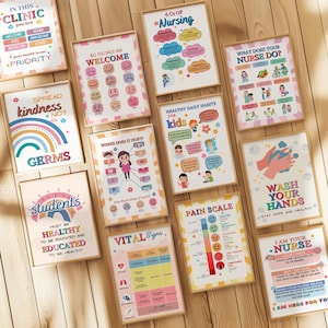 12 Clinical Office Art Prints: Healthcare Decor Bundle (Digital Download)