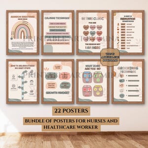 22 School Nurses Sign Posters Bulletin Board Clinic Nursing Door Where is The Nurse Decoration Wall Art Printable Bundle Decor Office Gift