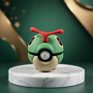 Fan-Inspired Pokemon monster ball - Caterpie - N3D