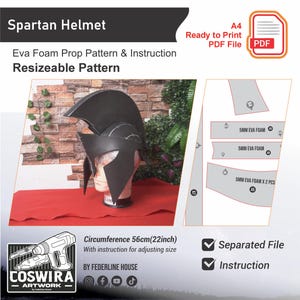 Prop Template + Video : Spartan Helmet – EVA Foam Basic Pattern for Cosplay and Costume Builds