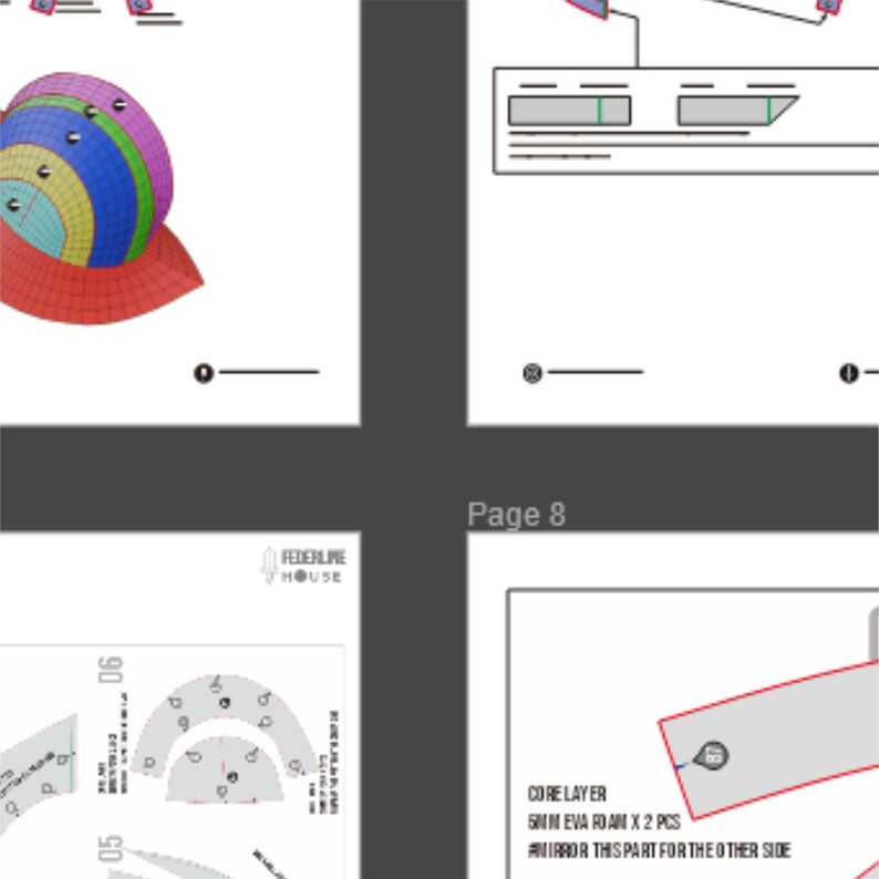 Patrón básico para casco Morion – Patrón de espuma EVA para cosplay y proyectos de bricolaje. imagen 4