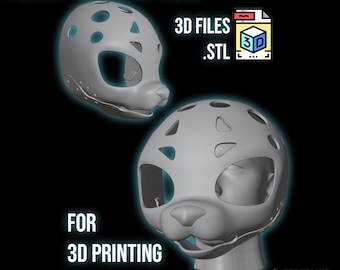 Kemono Furry Fursuit Head Base STL File – 3D Print Mask for Cosplay, Furry Builds, Halloween & DIY