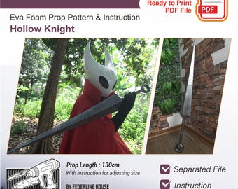 Hornet (Silksong) Needle Weapon Prop Template + Video – EVA Foam Pattern Inspired by Hollow Knight - Instruction Included