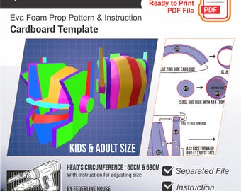 Optimus Prime Helmet Prop Pattern Template – EVA Foam Pattern for Cosplay & DIY Builds