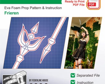 Übel’s Staff Prop Template – EVA Foam Pattern