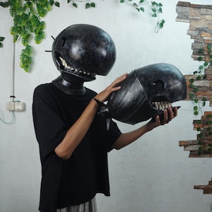 Reze Bomb Devil Helmet Cosplay Prop Pattern Template – EVA Foam Pattern ...