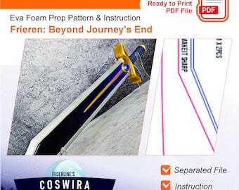 Himmel Sword Prop Template – EVA Foam Pattern for Cosplay & DIY Builds