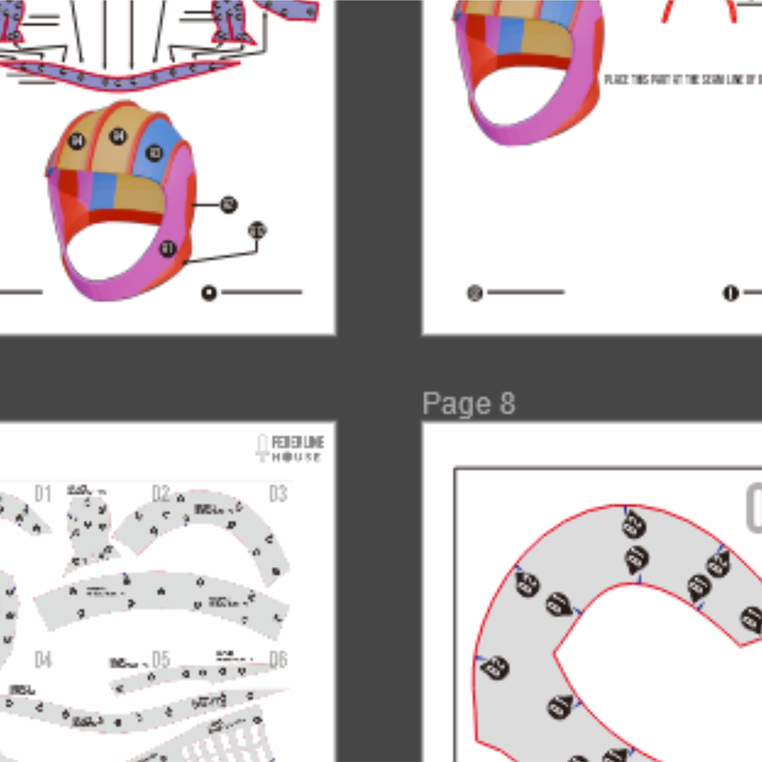 Basic Knight Helmet No. 2 Prop Pattern Template – EVA Foam Pattern for ...