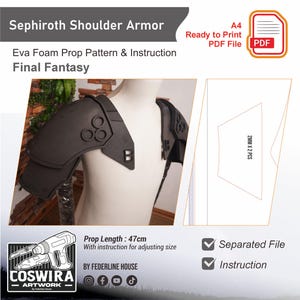 Prop Template + Video : Sephiroth Shoulder Armor – EVA Foam Pattern Inspired by Final Fantasy VII for Cosplay Builds