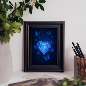 Cosmic Heart Butterfly Art Print | Spiritual Galaxy Wall Decor | Digital Download