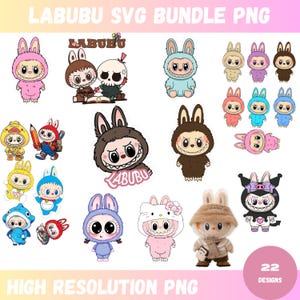 Labubu Png, Kawaii Monsters Cliparts, Labubu PNG, Cute Labubu Character Designs, Labubu Little Cute Monster, Labubu Ready to Download Design