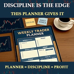 Discipline Trader Weekly Planner | Discipline Trade Tracker | A3 & A4 PDF and JPG | Instant Download