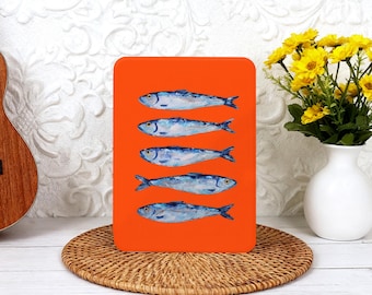 Sardines Cute Orange Kindle Case with Hand Strap for Paperwhite 12th Gen Kindle 12th/11th/10th Gen Custom Clear Back Kindle 2024 Case Cover