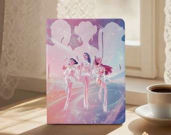 K Pop Demon Hunters iPad Case with Pencil Holder Huntrix iPad 2025 Air 7 M3 A16 11 2024 Air 6 M2 Pro 11" 13" 12.9" 2022 10th Mini 7/6 Cover